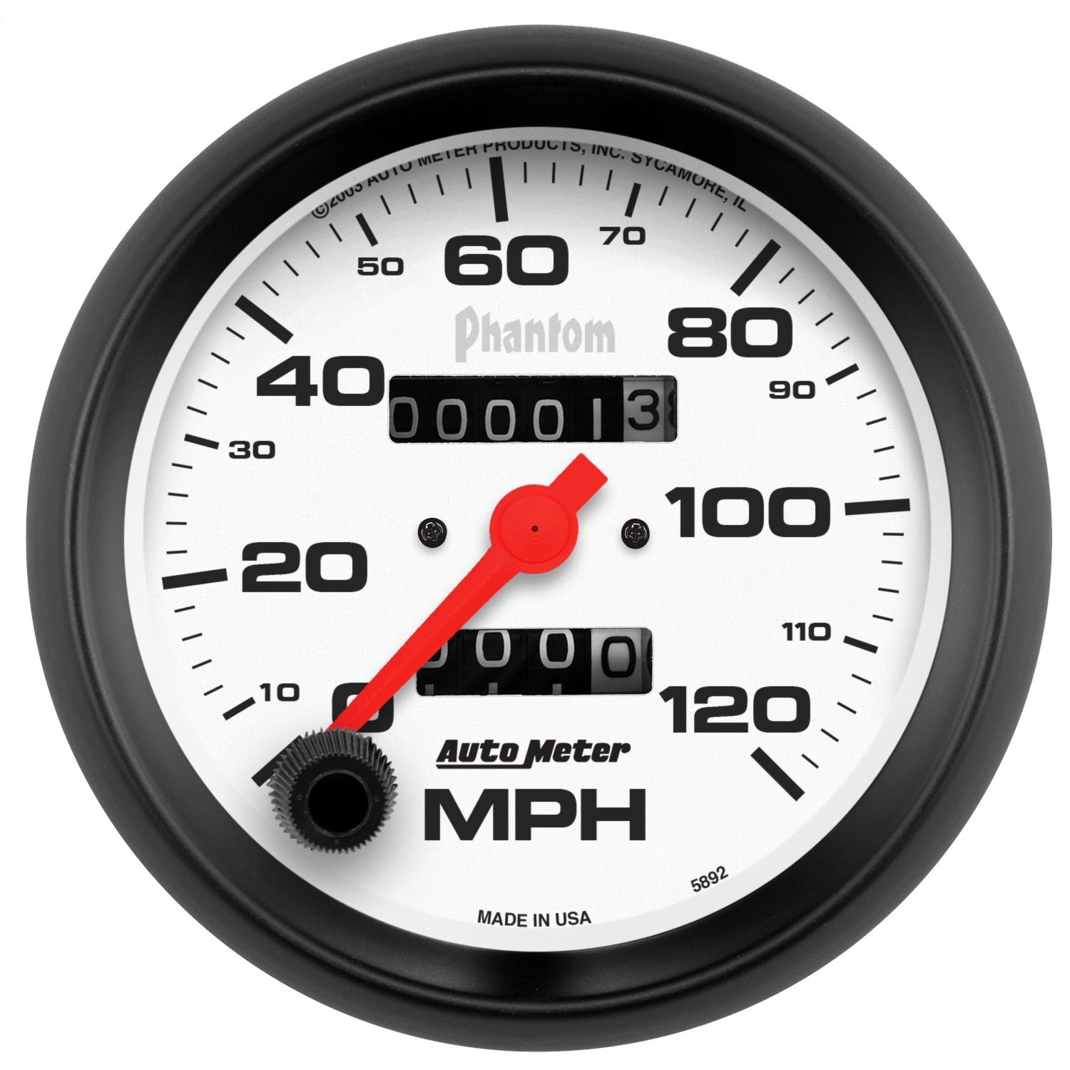 Auto Meter Auto Meter 5892 Phantom; In-Dash Mechanical Speedometer