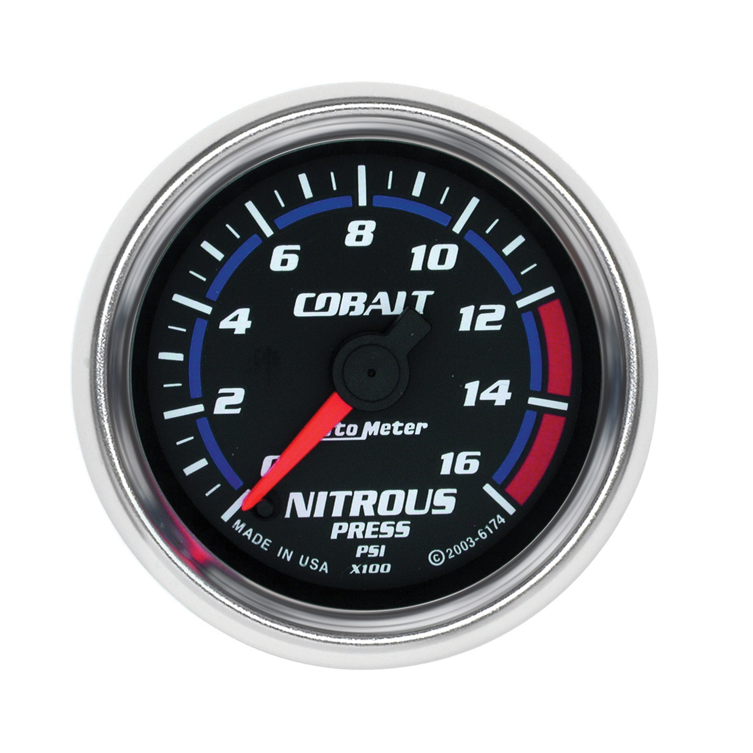 Auto Meter Auto Meter 6174 Cobalt; Electric Nitrous Pressure Gauge