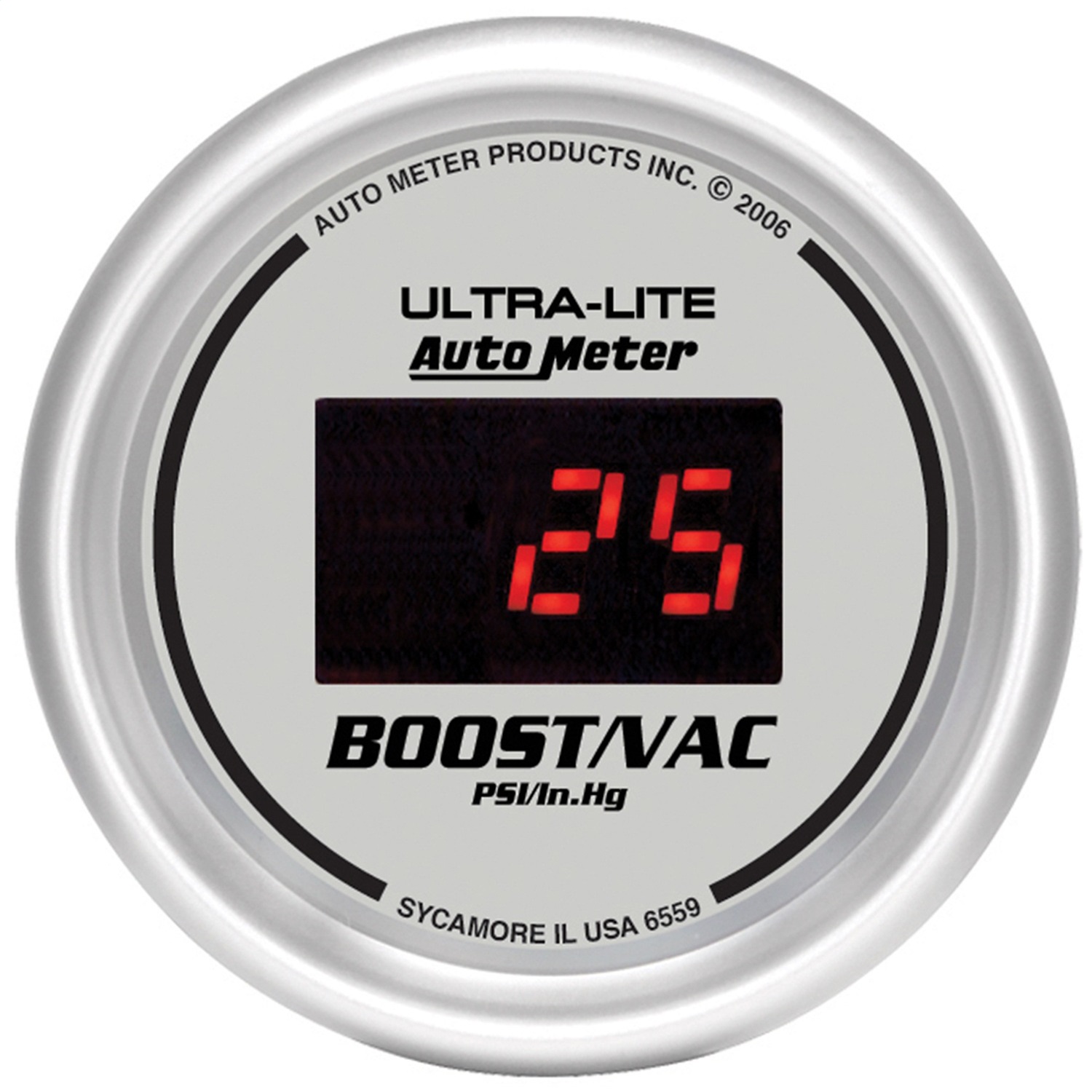 Auto Meter Auto Meter 6559 Ultra-Lite; Digital Boost/Vacuum Gauge