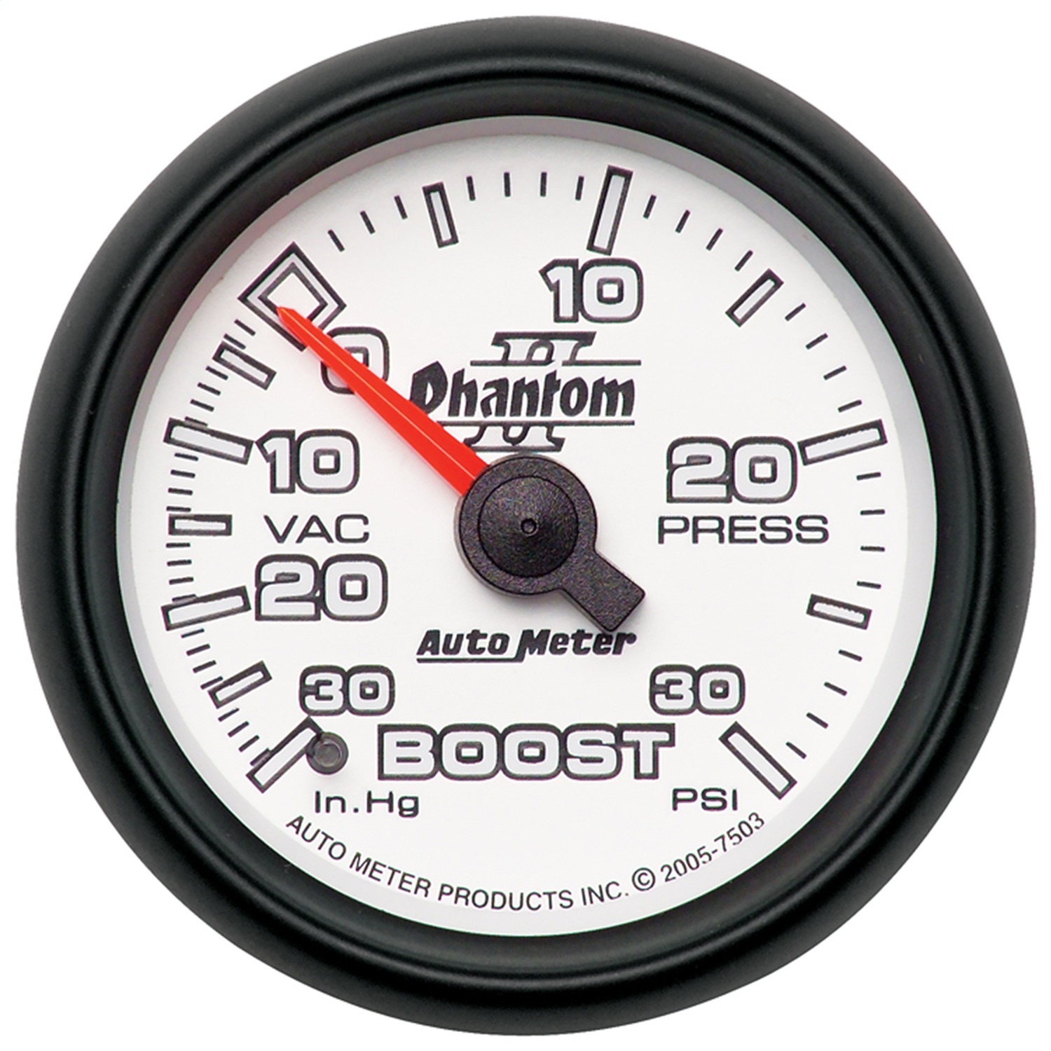 Auto Meter Auto Meter 7503 Phantom II; Mechanical Boost/Vacuum Gauge