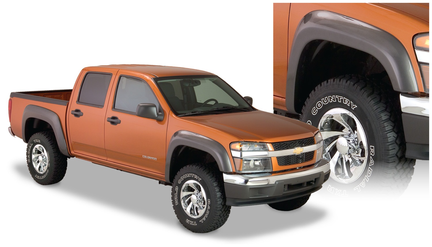 Bushwacker Bushwacker 41029-02 Extend-A-Fender Flares 04-12 Canyon Colorado