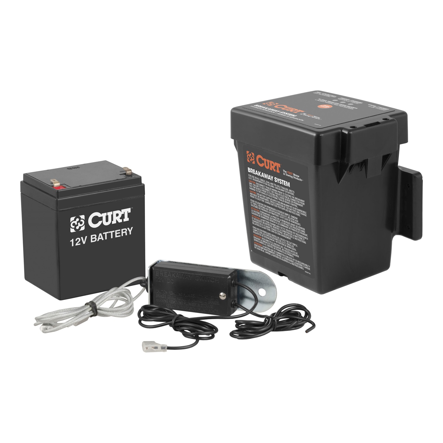 CURT Manufacturing CURT Manufacturing 52044 Push-To-Test Breakaway System  Fits