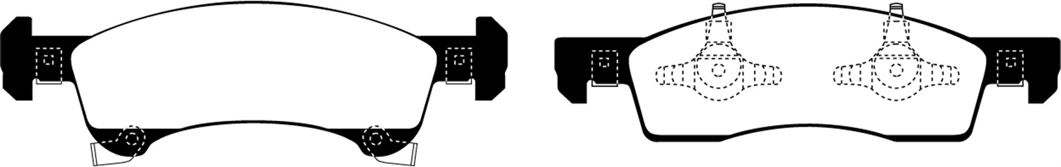 EBC Brakes EBC Brakes DP61651 EBC 6000 Series Greenstuff Truck/SUV Brakes; Disc Pads