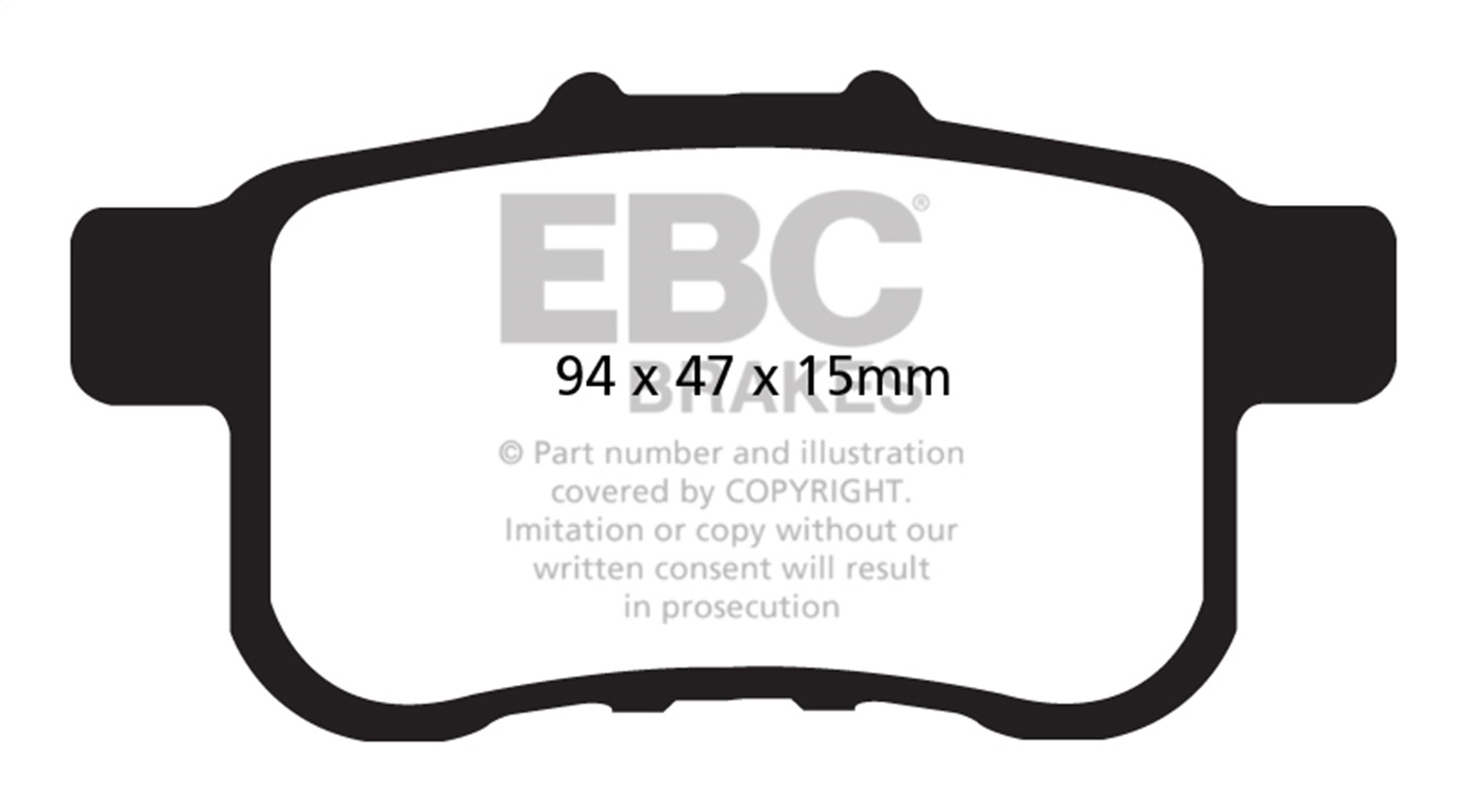 EBC Brakes EBC Brakes DP31987C EBC Redstuff Ceramic Low Dust Brake Pads Fits Accord TSX