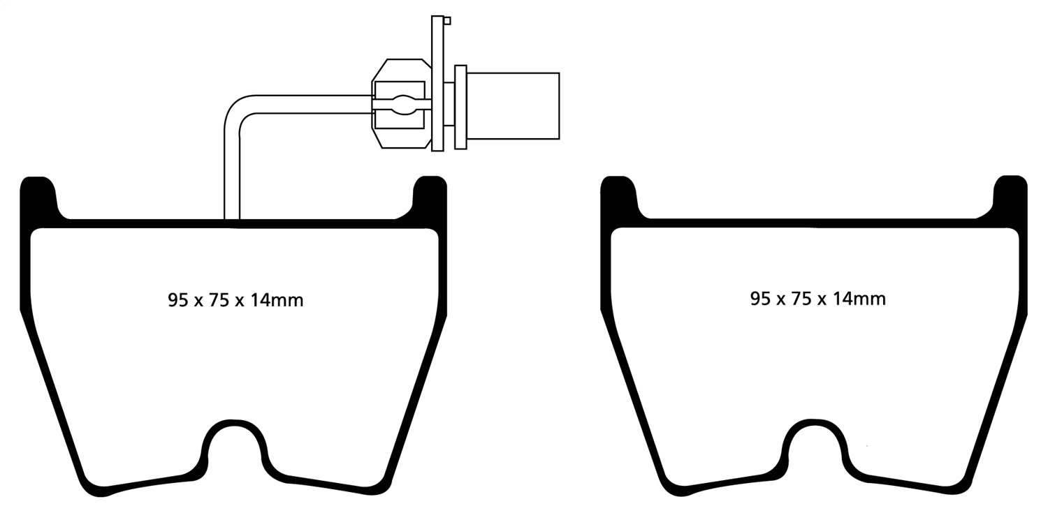 EBC Brakes EBC Brakes DP41513R Yellowstuff Street And Track Brake Pads