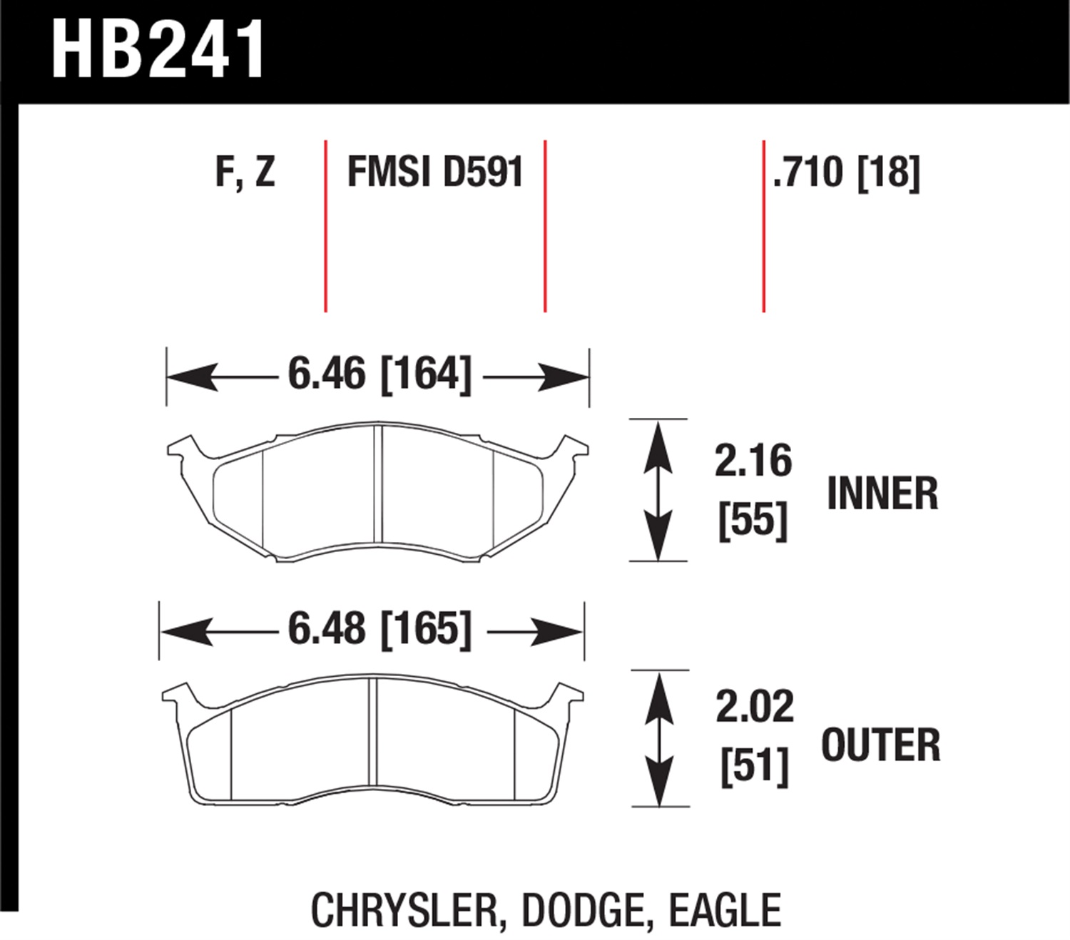Hawk Performance Hawk Performance HB241F.710 Disc Brake Pad