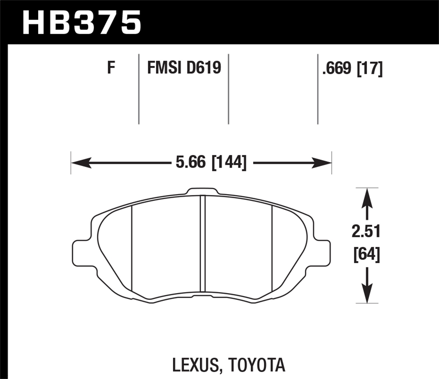 Hawk Performance Hawk Performance HB375F.669 Disc Brake Pad