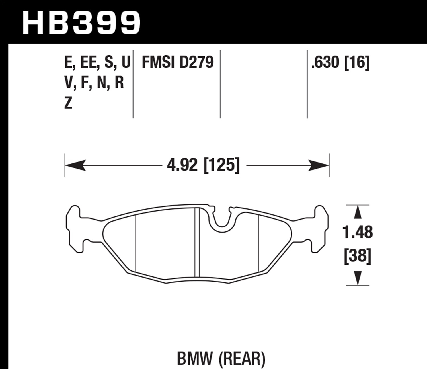 Hawk Performance Hawk Performance HB399F.630 Disc Brake Pad