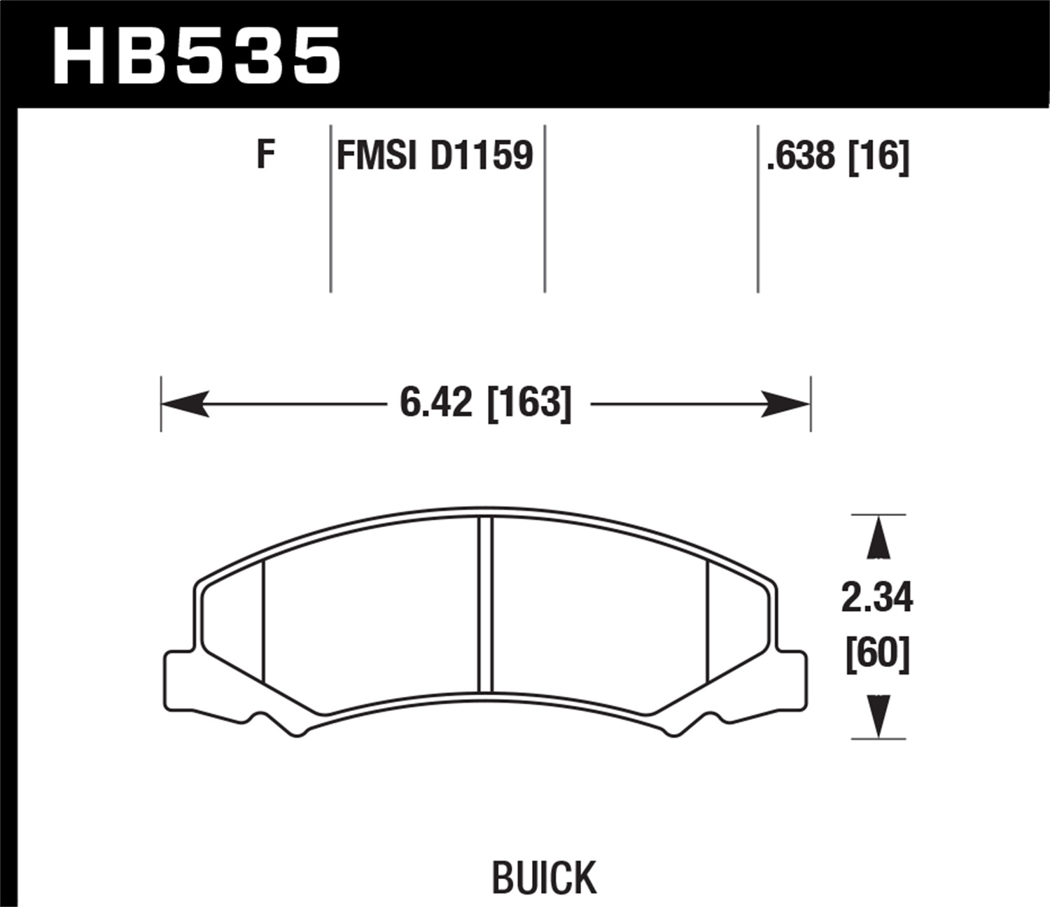 Hawk Performance Hawk Performance HB535F.638 Disc Brake Pad