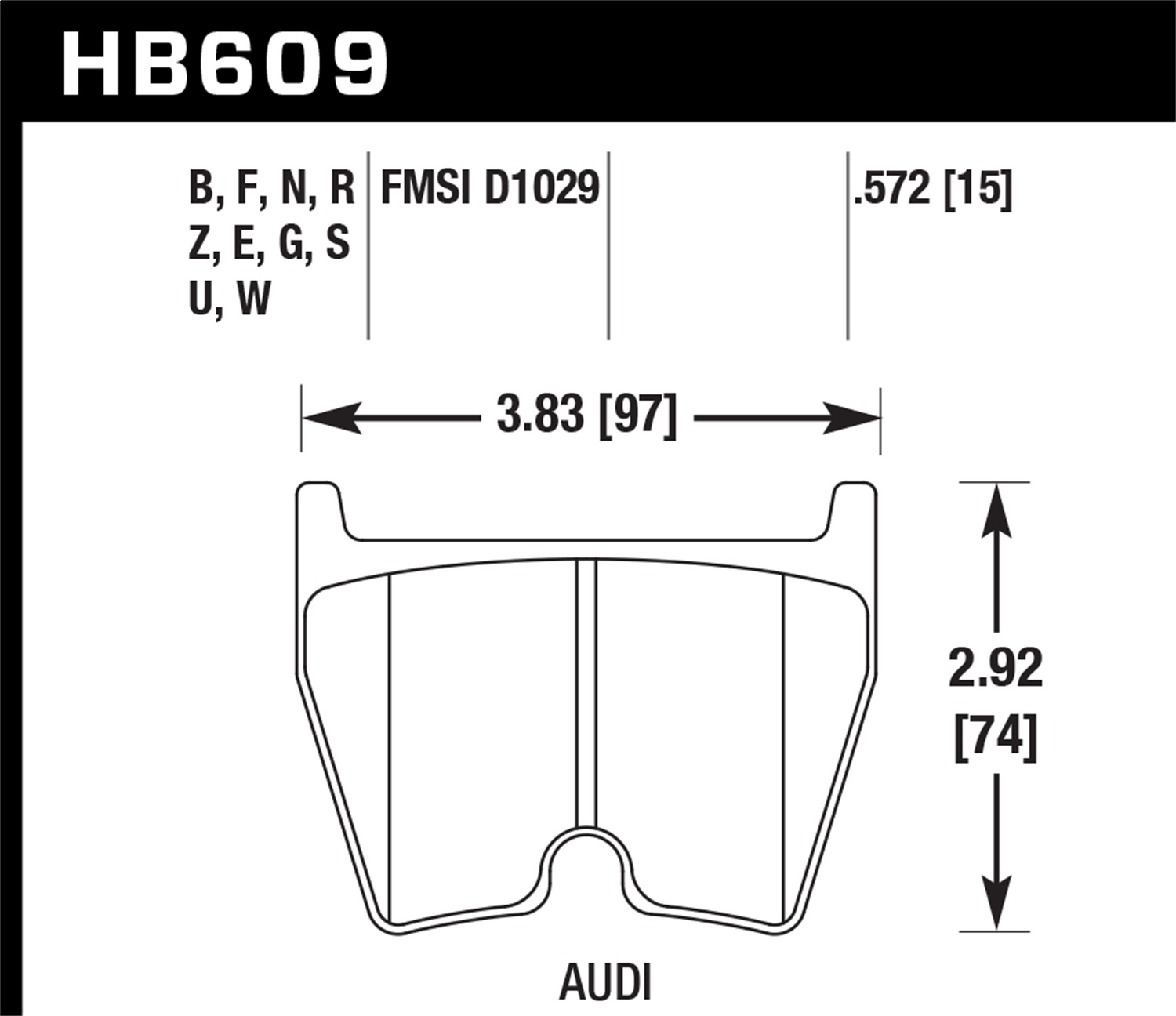 Hawk Performance Hawk Performance HB609F.572 Disc Brake Pad Fits 03-14 Gallardo R8 RS4 RS6