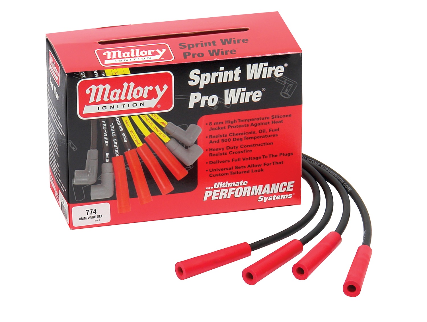 Mallory Mallory 774 Pro Wire Universal Spark Plug Wire Kit