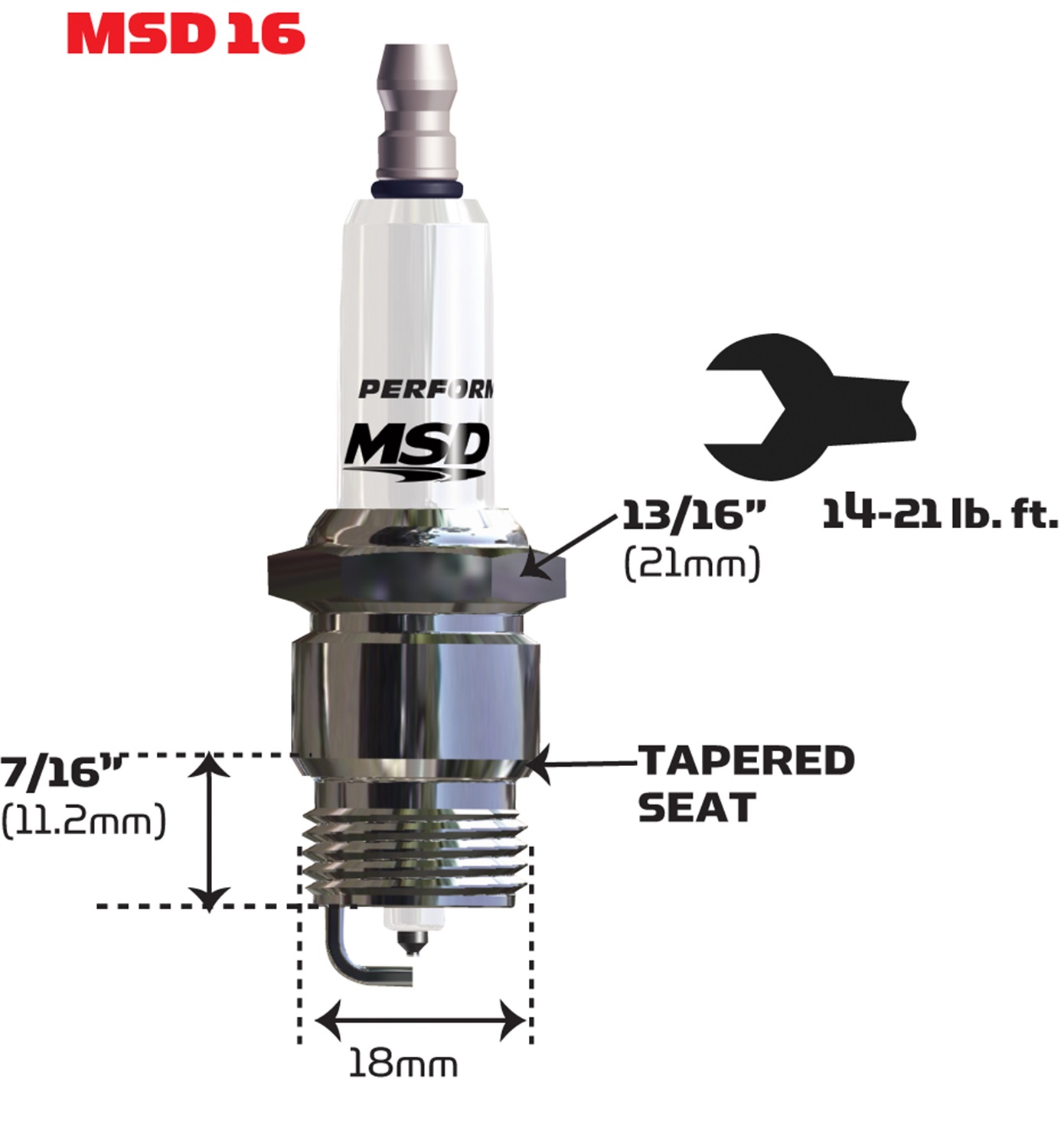MSD Ignition MSD Ignition 3744 Iridium Tip Spark Plug