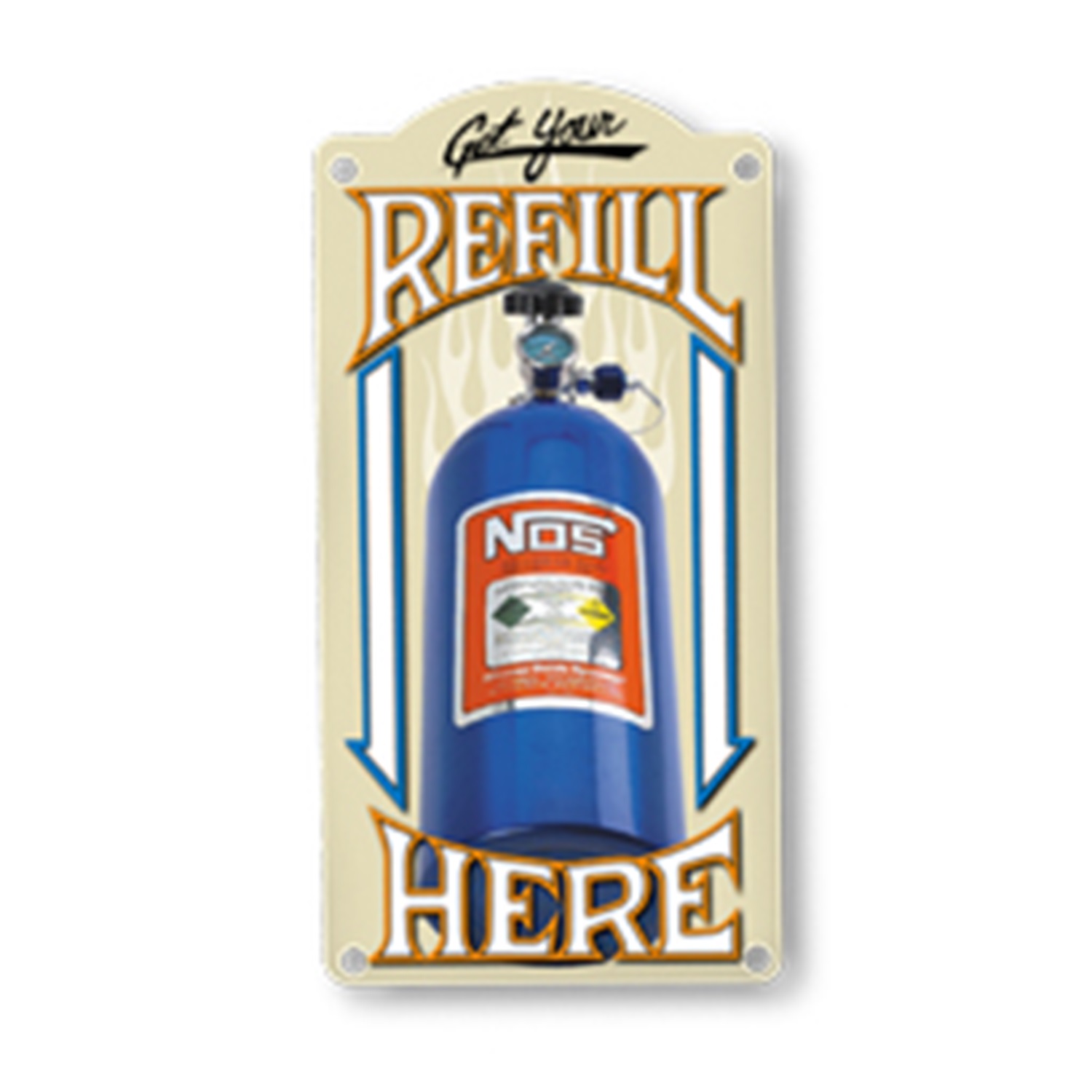 NOS NOS 19326NOS NOS Refill Metal Sign