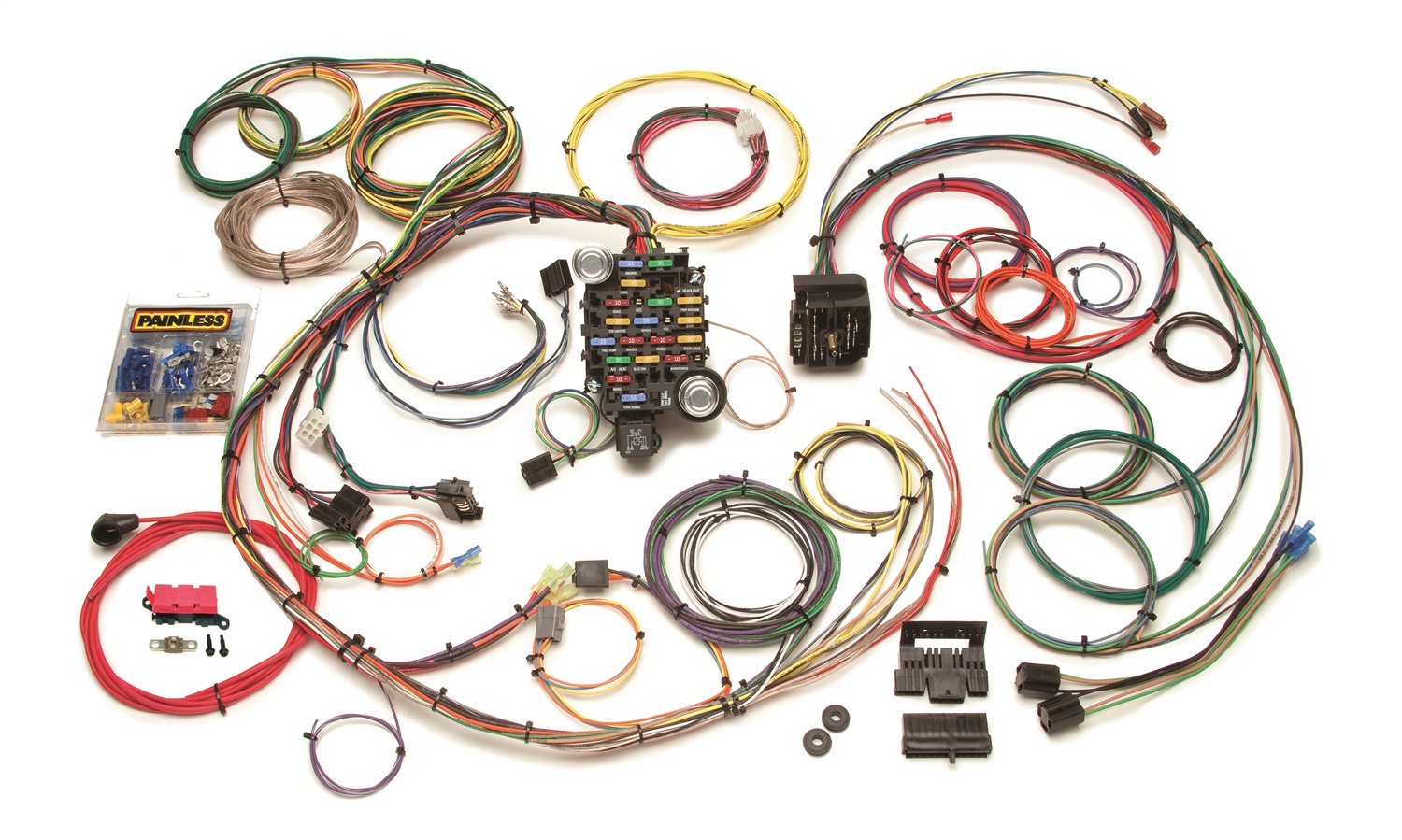 Painless Wiring Painless Wiring 20101 24 Circuit Classic-Plus Customizable Chassis Harness