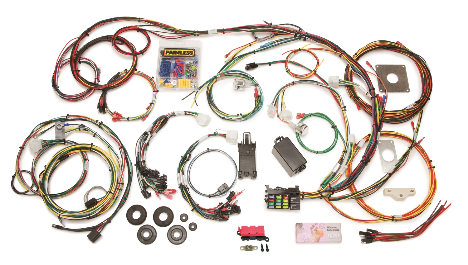 Painless Wiring Painless Wiring 20120 22 Circuit Direct Fit Mustang Chassis Harness