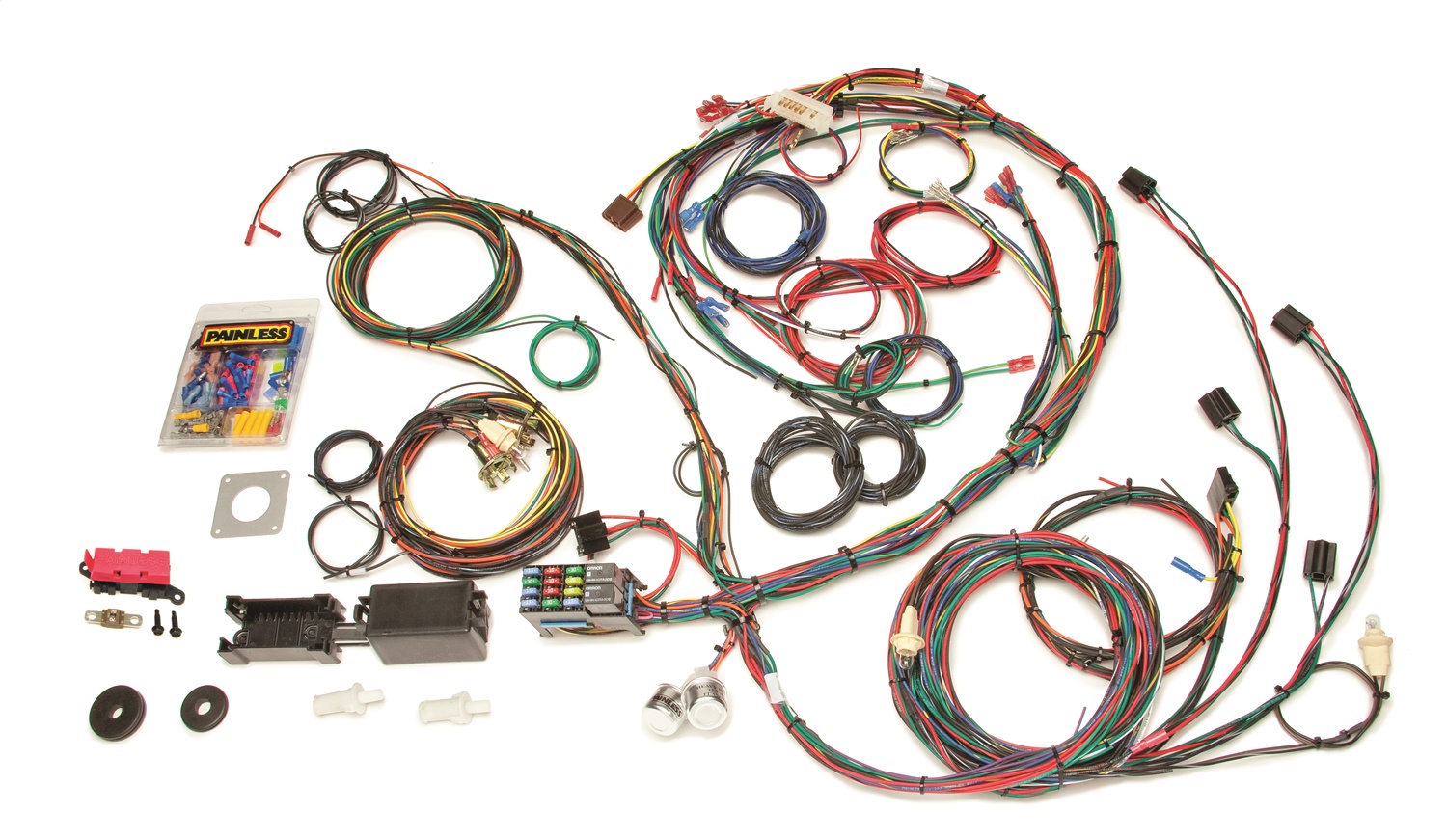 Painless Wiring Painless Wiring 20122 24 Circuit Direct Fit Mustang Chassis Harness Fits Mustang
