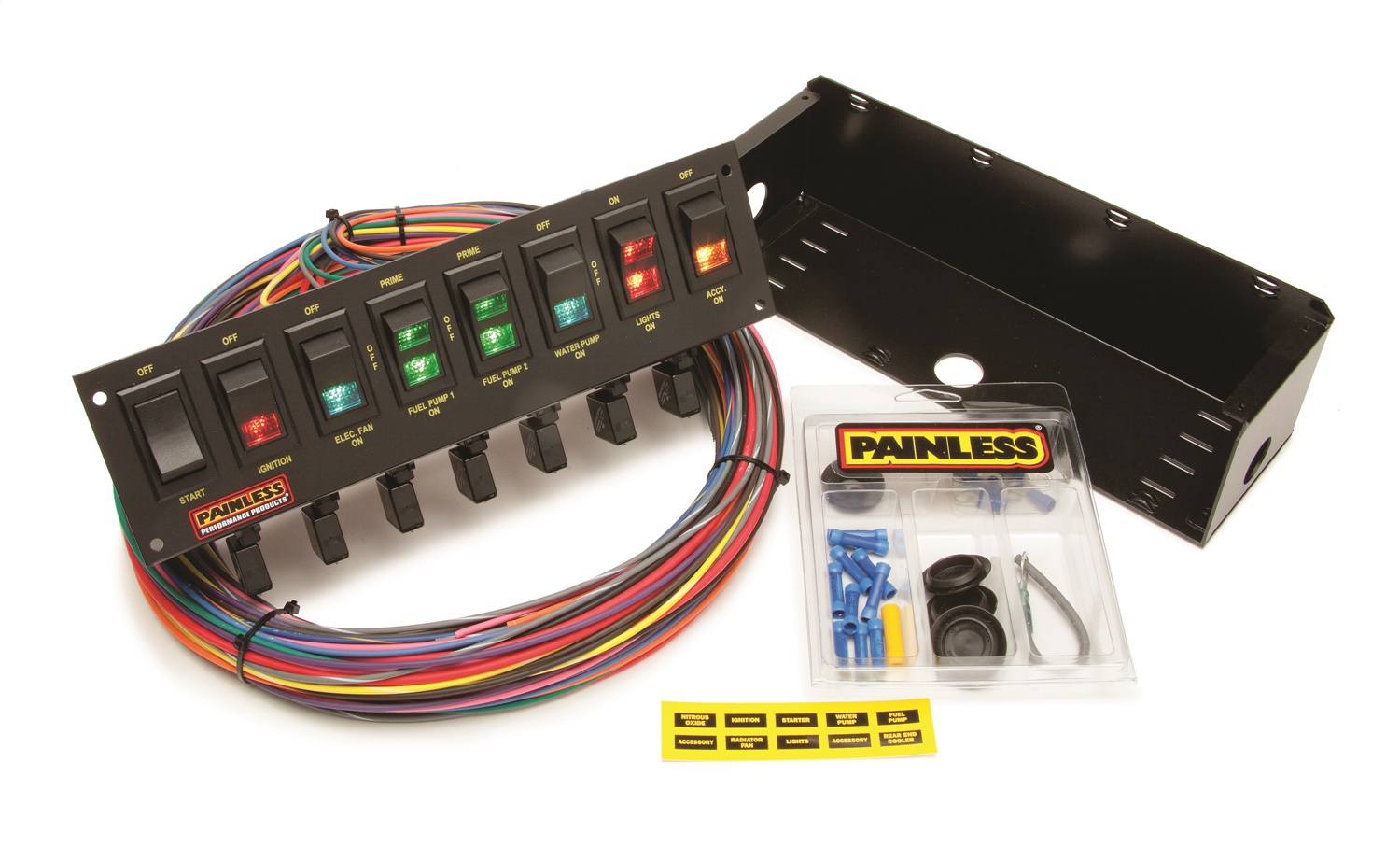 Painless Wiring Painless Wiring 50306 8-Switch Rocker Circuit Breaker Panel