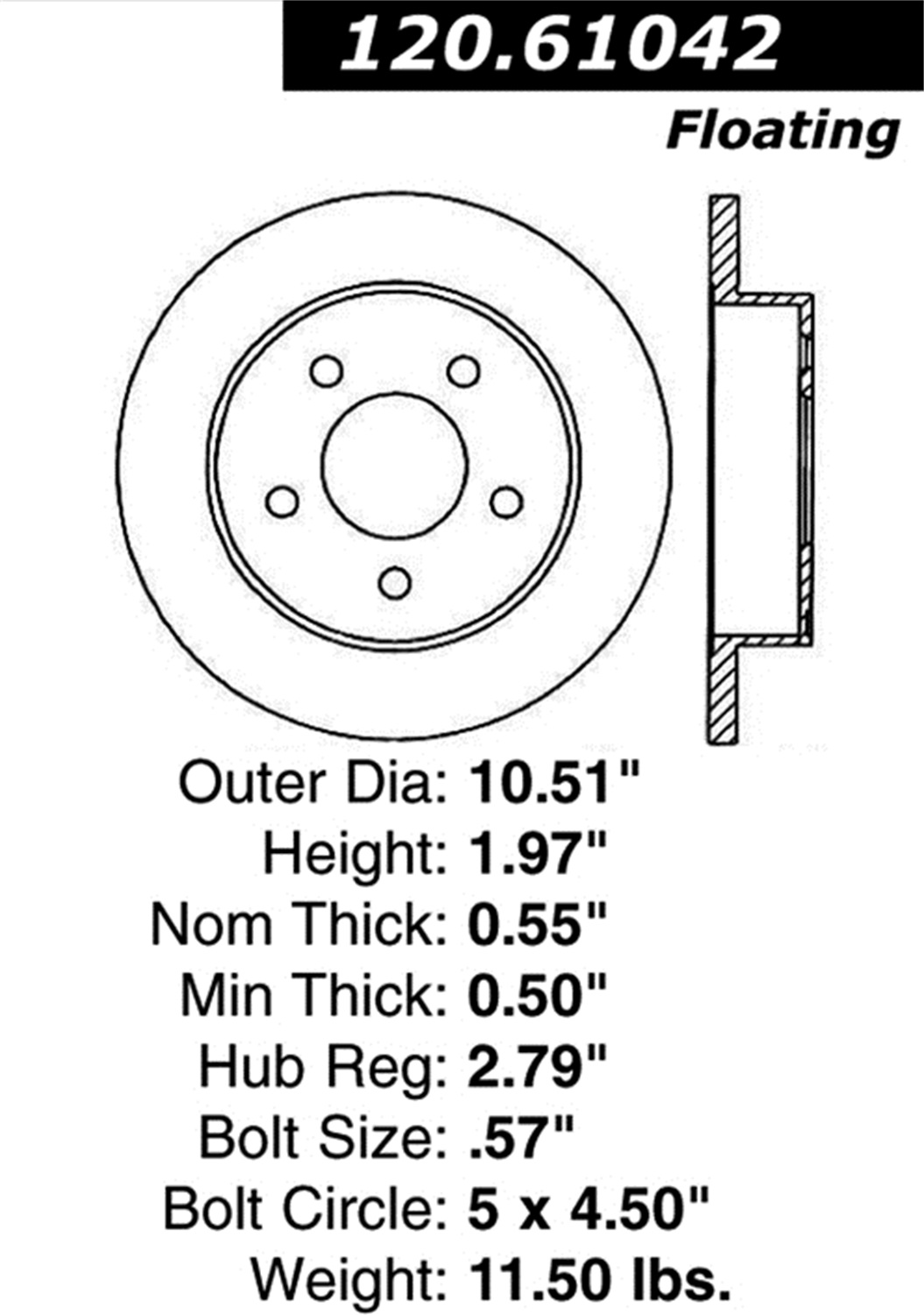 StopTech StopTech 126.61042SR StopTech Sport Rotors Fits 94-04 Mustang