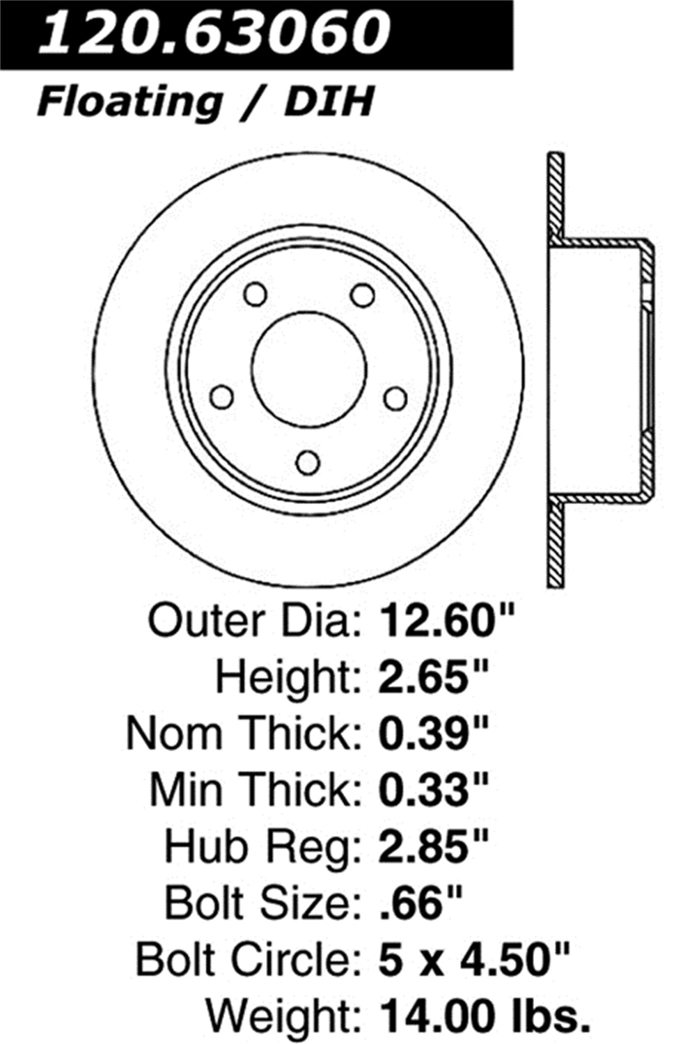 StopTech StopTech 126.63060SL StopTech Sport Rotors Fits 300 Challenger Charger Magnum