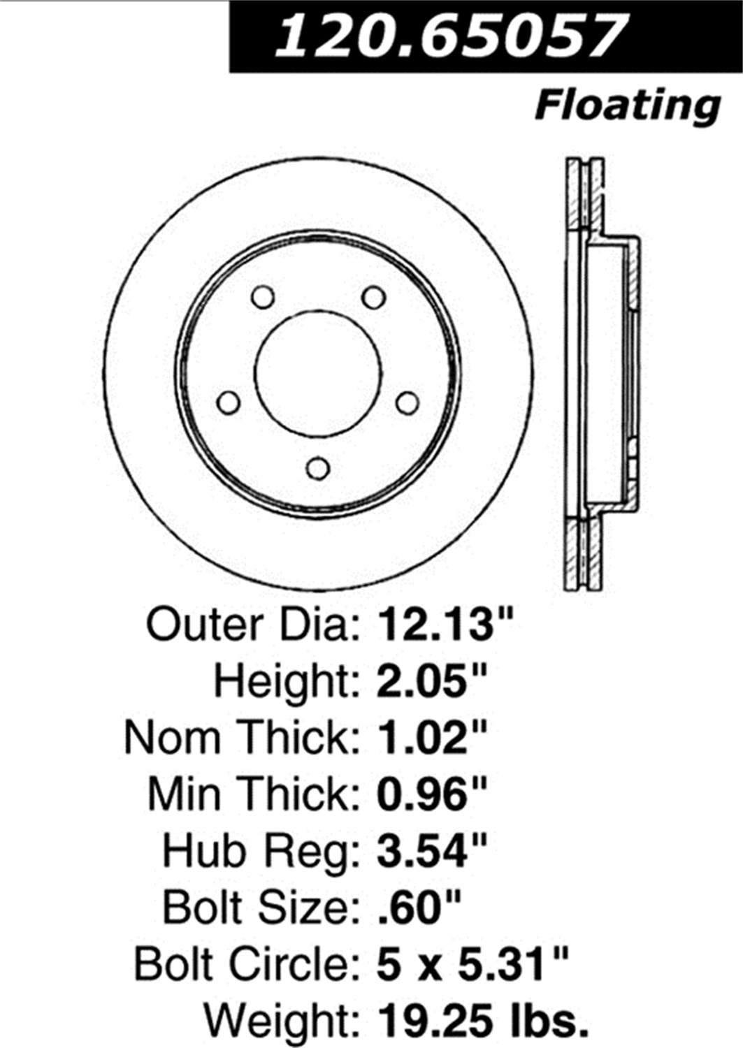 StopTech StopTech 127.65057R StopTech Sport Rotors Fits 97-04 F-150 F-150 Heritage