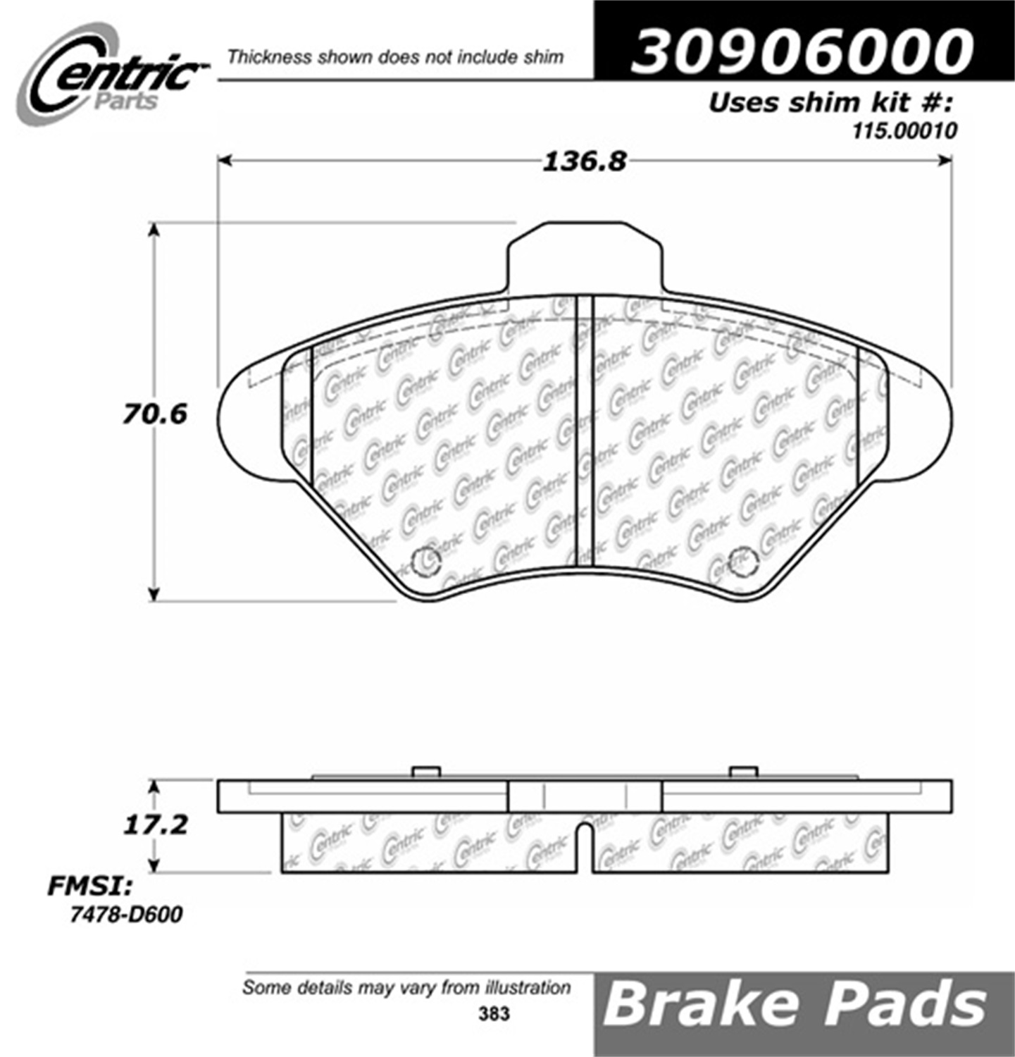 StopTech StopTech 309.06000 Street Performance Fits 93-98 Cougar Mustang Thunderbird