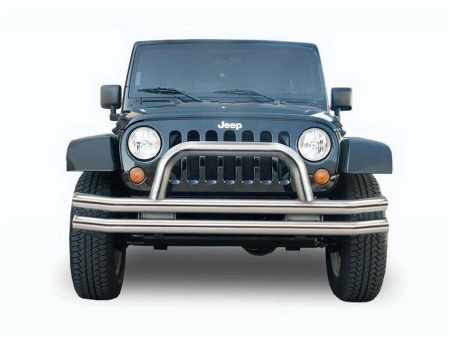 Rampage Rampage 86420 Front Double Tube Bumper Fits 07-15 Wrangler (JK)