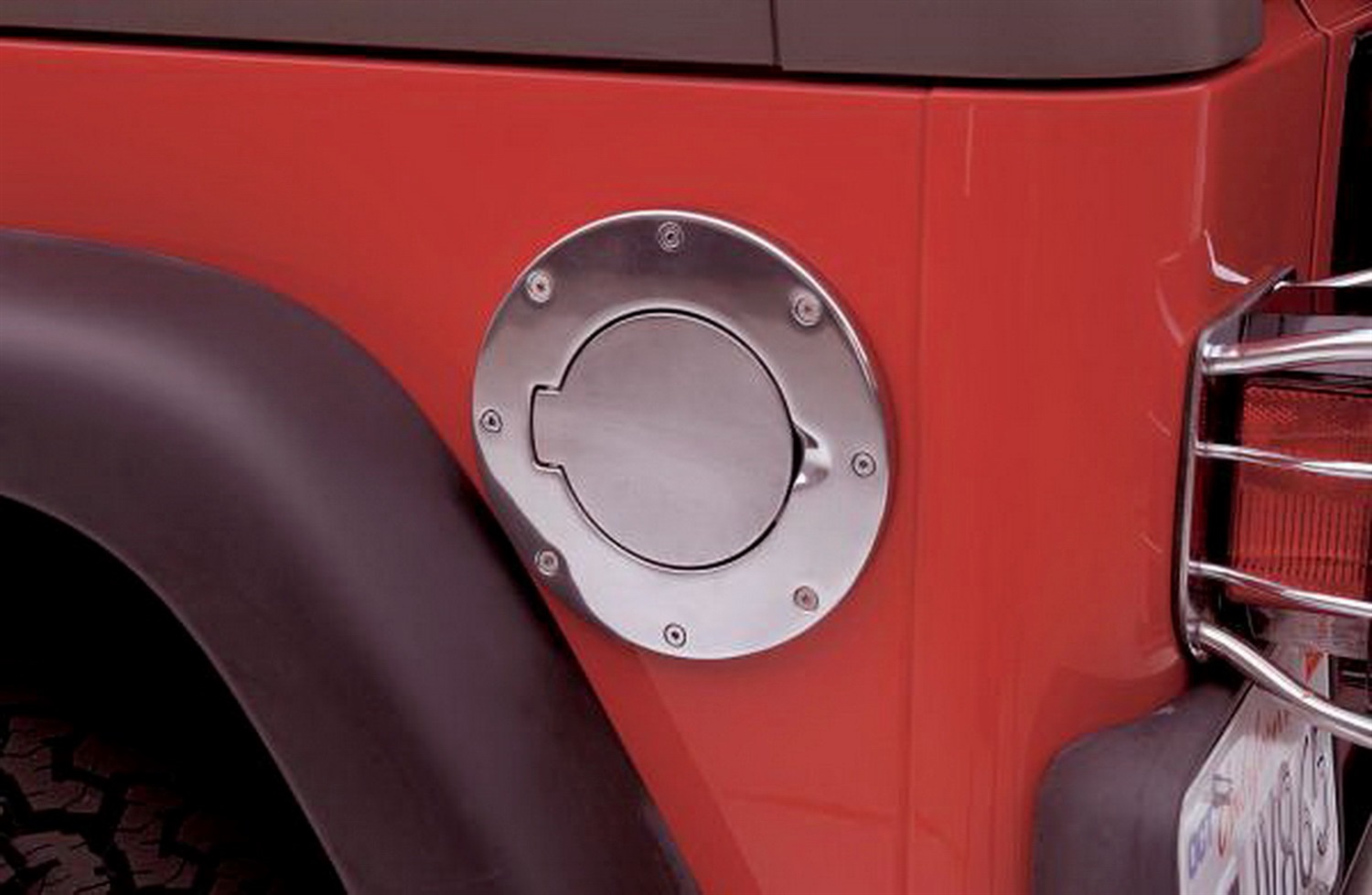 Rampage Rampage 75001 Billet Style Fuel Door Cover Fits 07-15 Wrangler (JK)
