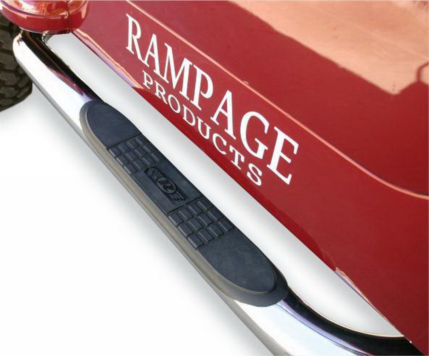 Rampage Rampage 8627 Body Side 3 in. Round Step Bar; Wheel -To- Wheel Fits Wrangler (JK)