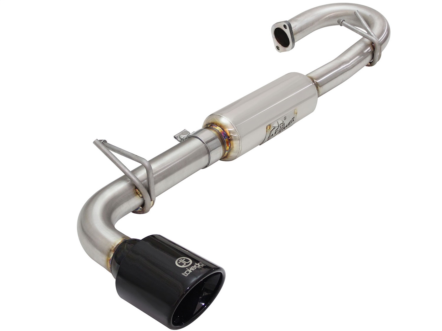 AFE 2-1/4 to 2-1/2in 304 Stainless Axle-Back Exhaust System w/Black Tip