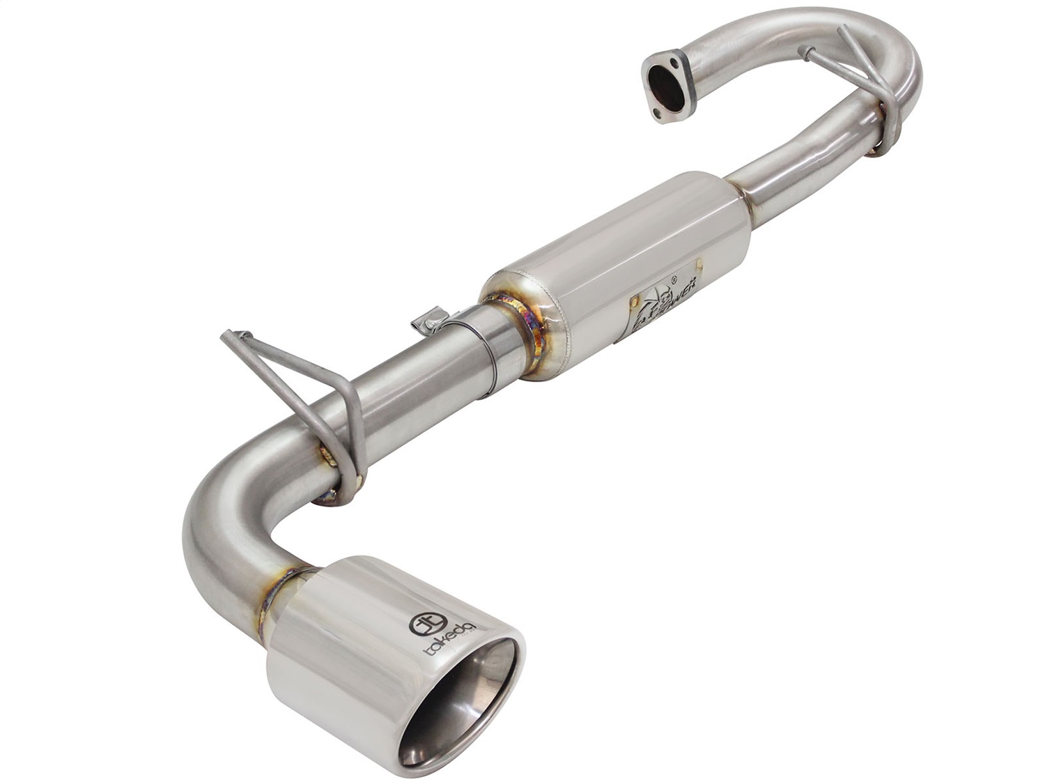 AFE Takeda 2-1/4 to 2-1/2in Stainless Axle-Back Exhaust Sys w/Polished Tip