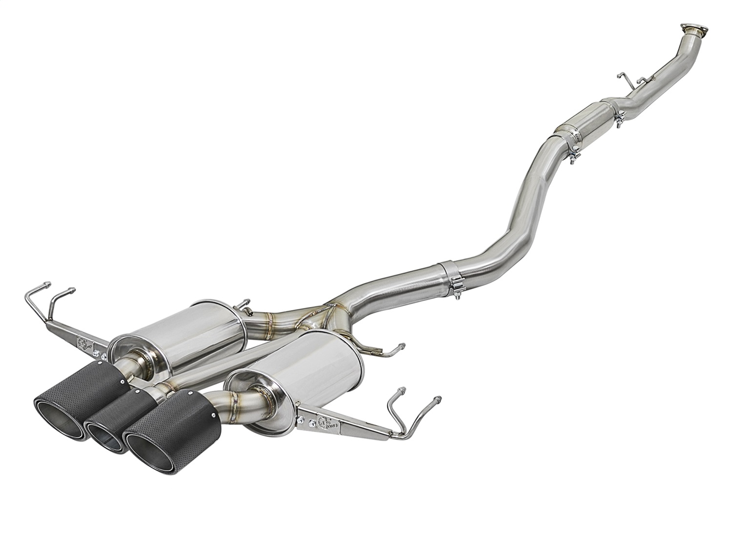 aFe POWER Fit 2-1/2in to 2-1/4in Catback Exhaust Fit 17+ Civic Type R w/CF Tips