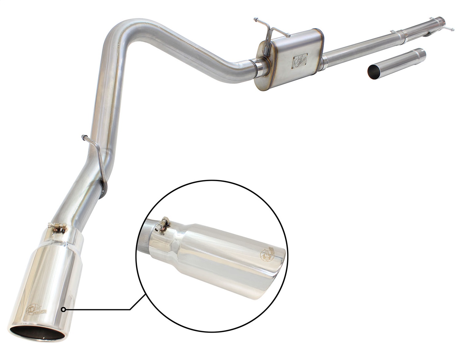 aFe Power 49-43076-P MACH Force-Xp 3" - 3-1/2" Stainless Cat-Back Exhaust System