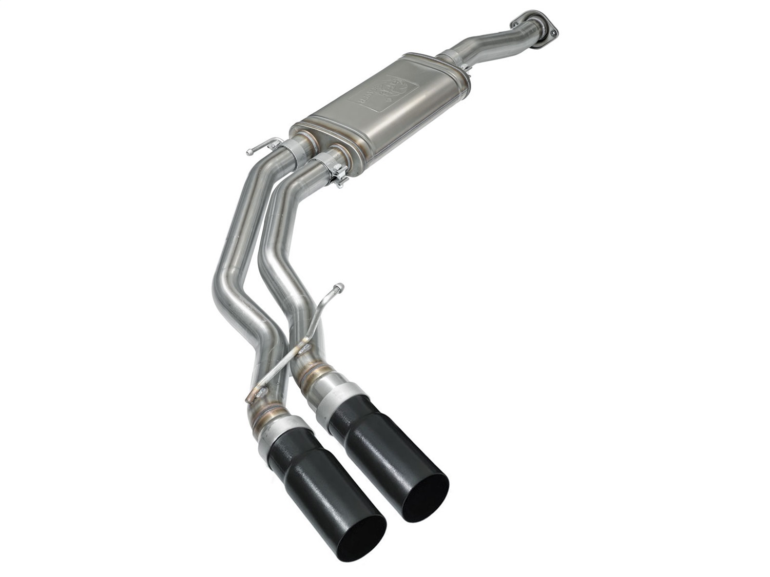 AFE 3in to 2-1/2in Stainless Steel Cat-Back Exhaust System w/Black Tip