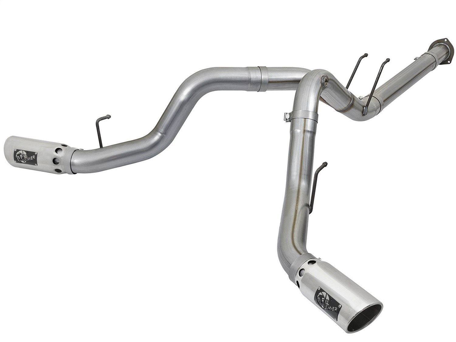 AFE Large Bore-HD 4in 409 Stainless Steel DPF-Back Exhaust System w/Polished Tip