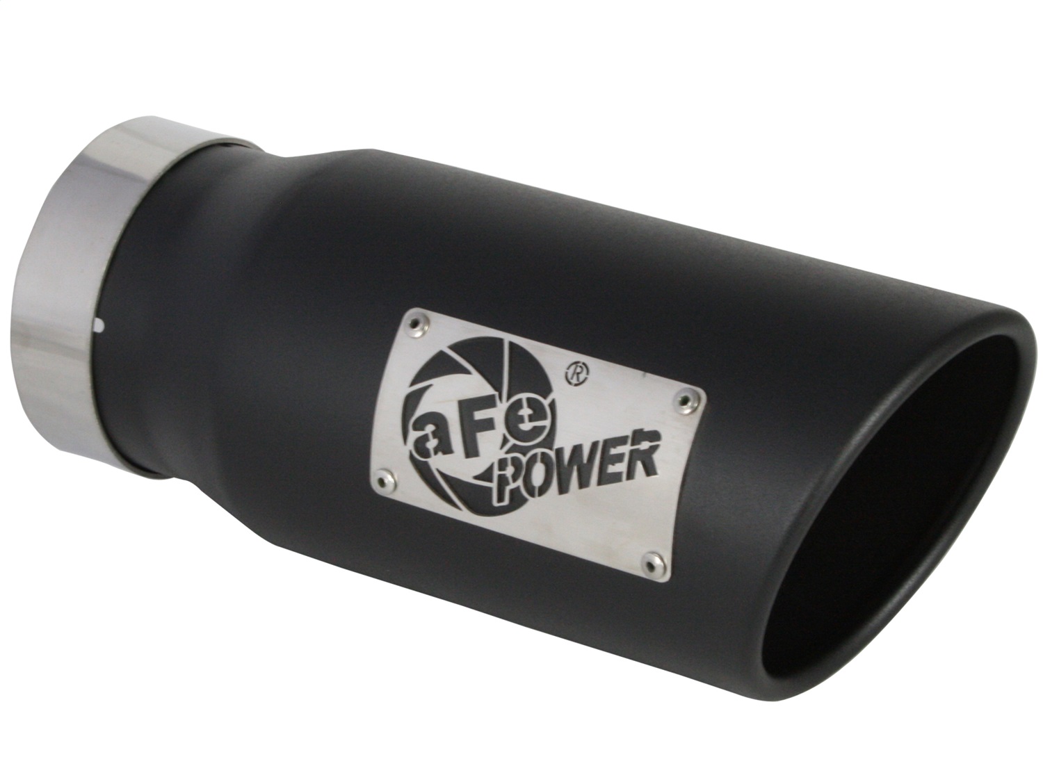 AFE MACH Force-Xp 4in 409 Stainless Steel Exhaust Tip Black 49T40501-B12