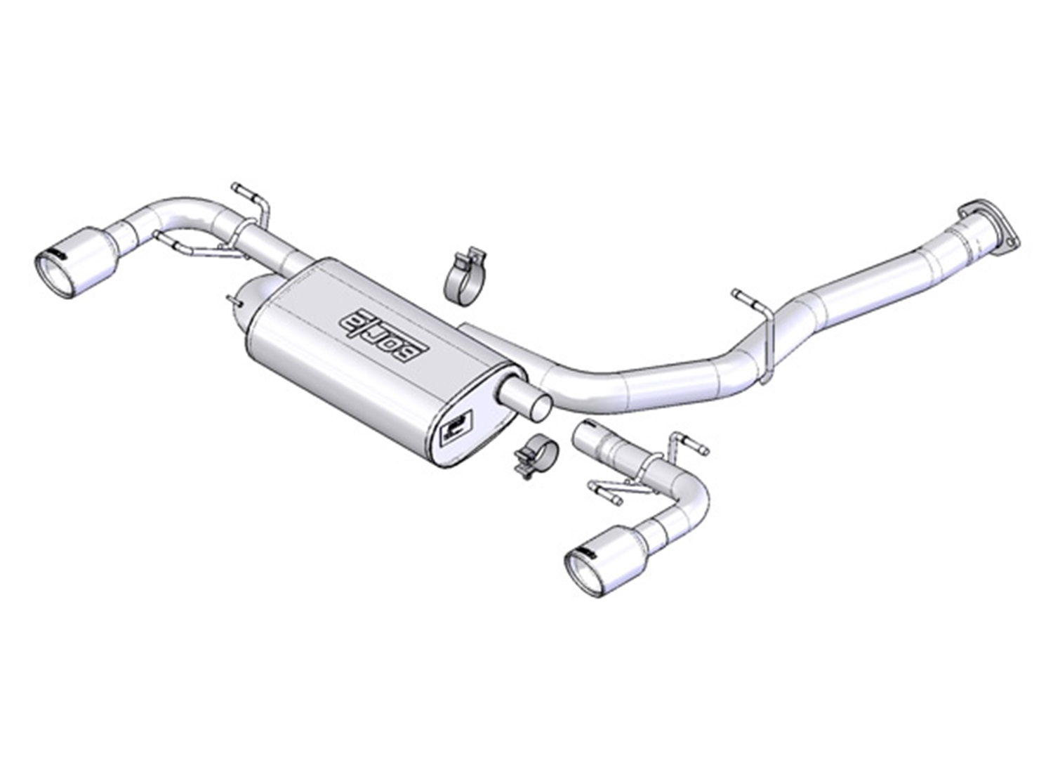 Borla 1014015 EC-Type Cat-Back Exhaust System Fits 04-09 RX-8