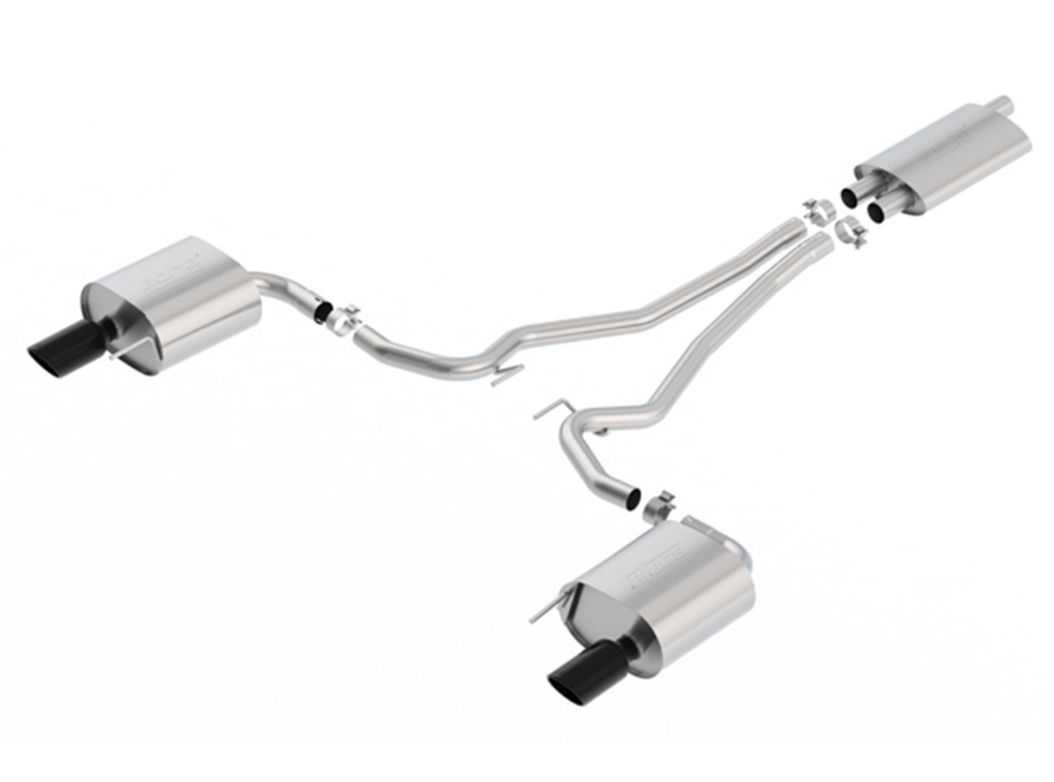 Borla Exhaust for 15-17 Mustang 2.3L 4 Cyl. EcoBoost, . RWD 2-Door, EC-Type.