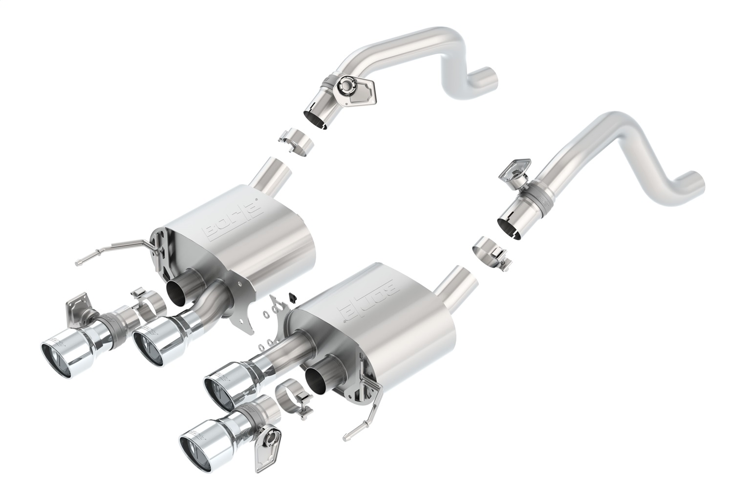 Borla Exhaust for 14-19 Corvette 6.2L V8 ; RWD 2-Door w/NPP Dual Mode Exhaust.