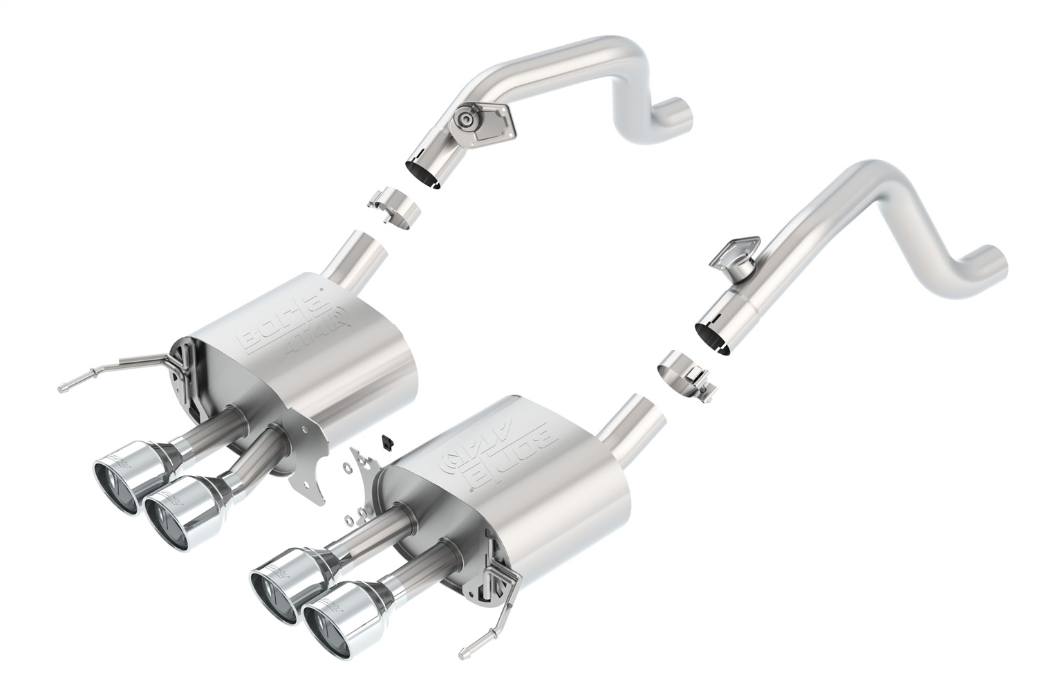 Borla 11881 - ATAK Dual Rear Section Exhaust System (Quad Center Rear Exit)