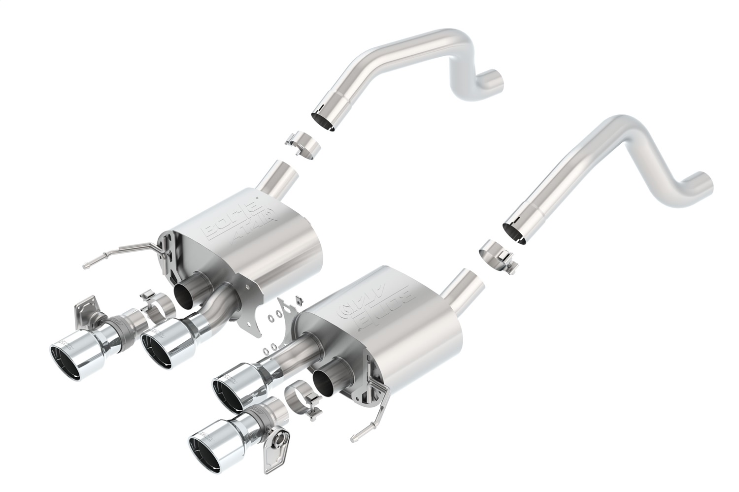 Borla 11903 - ATAK Dual Rear Section Exhaust System (Quad Center Rear Exit)