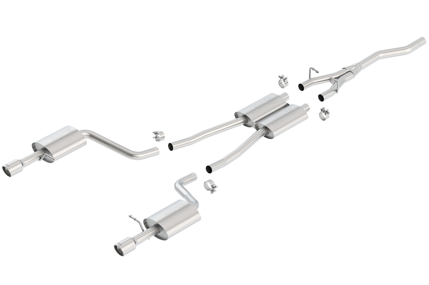 Borla 140100 - S-Type Stainless Steel Dual Cat-Back Exhaust System