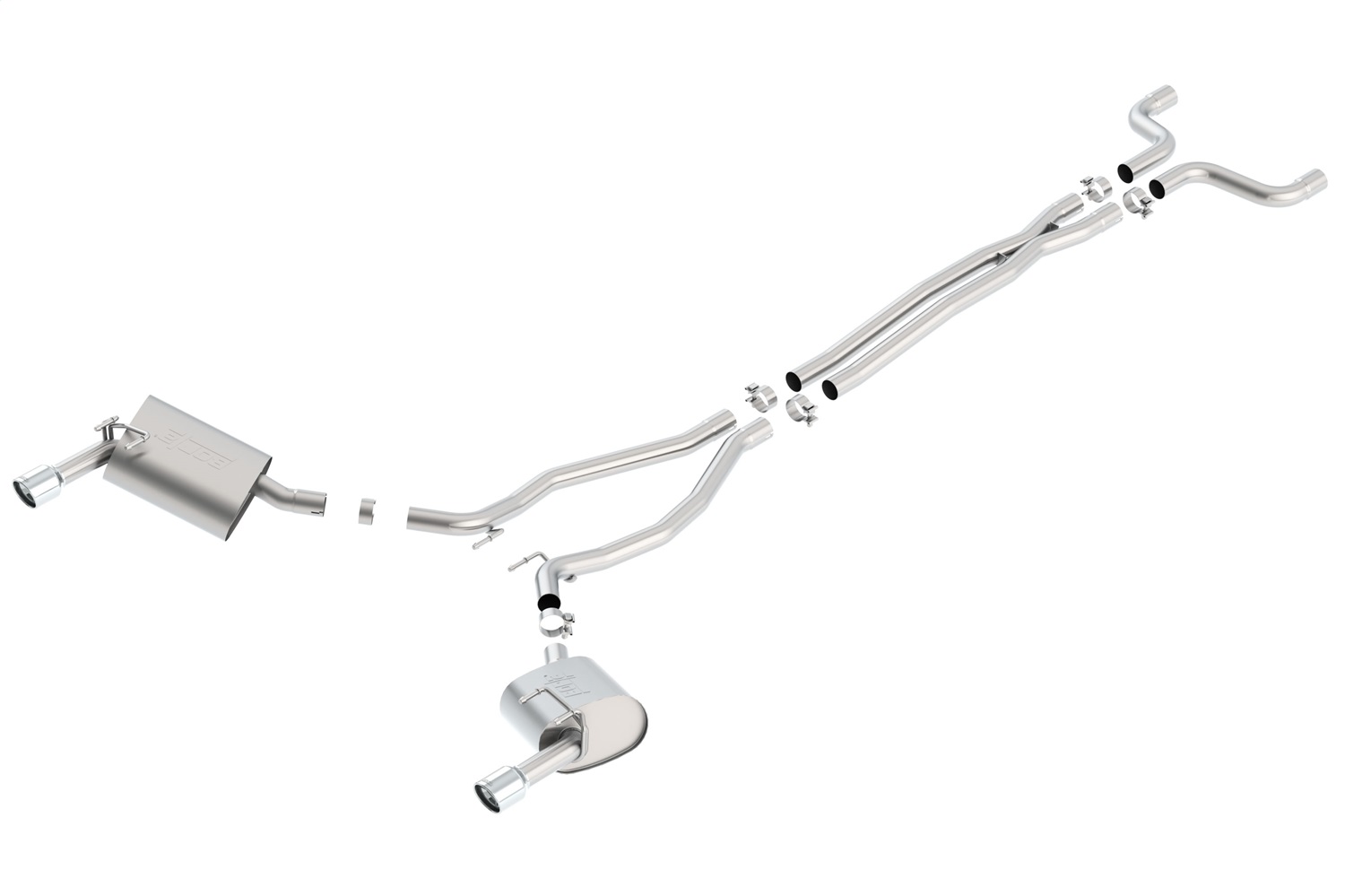 Borla 140526 - Touring Stainless Steel Dual Cat-Back Exhaust System