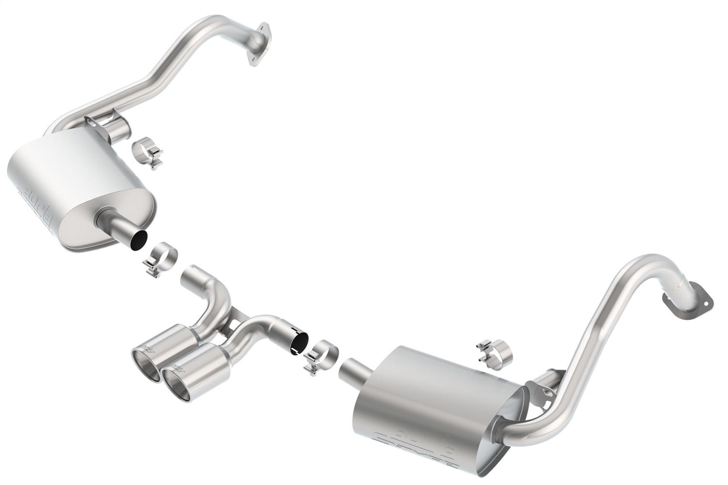 Borla 140534 - Touring Dual Cat-Back Exhaust System (Dual Center Rear Exit)