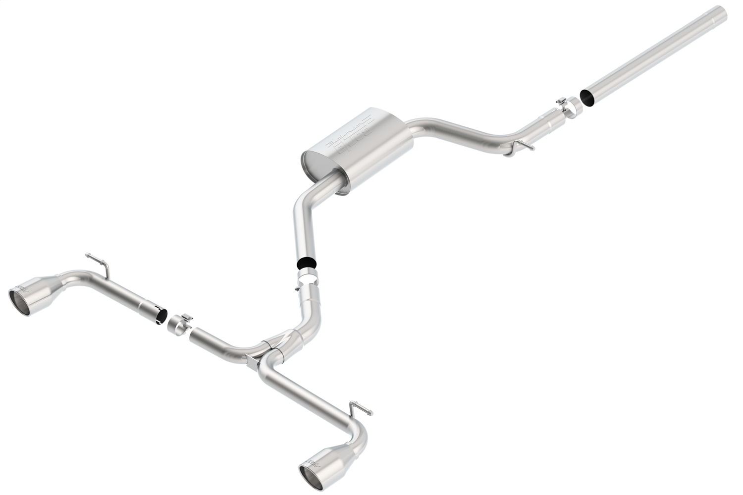 Borla 140597 - S-Type Single Cat-Back Exhaust System (Split Rear Exit)