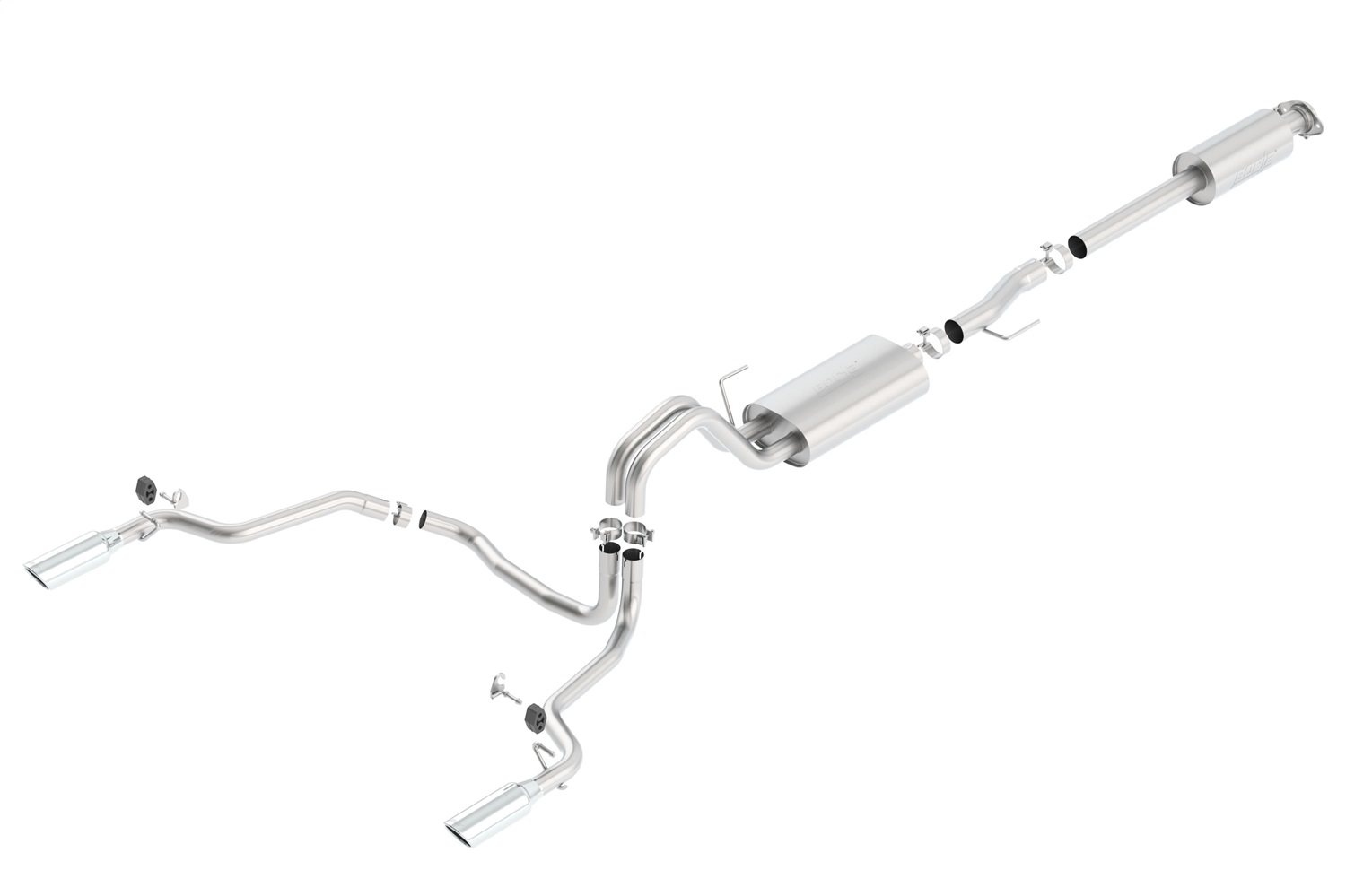 Borla 140614 - Touring Dual Cat-Back Exhaust System (Split Rear Exit)