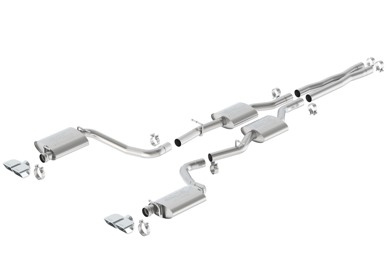 Borla 140628 - ATAK Dual Cat-Back Exhaust System (Dual Split Rear Exit)