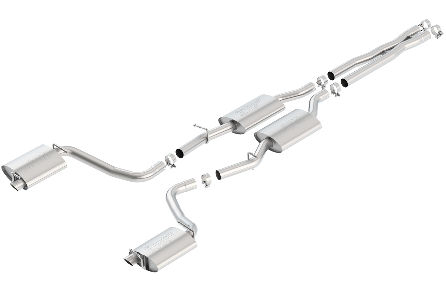 Borla 140636 - S-Type Dual Cat-Back Exhaust System (Split Rear Exit)