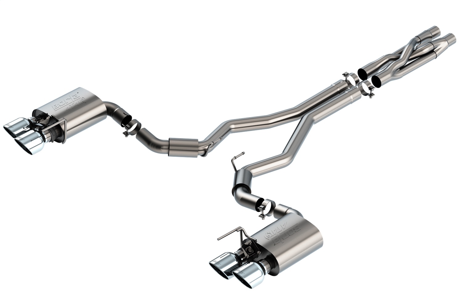 Borla Fit 2020 Ford GT500 5.2L AT 3in ATAK CatBack Exhaust w/ Chrome Tips