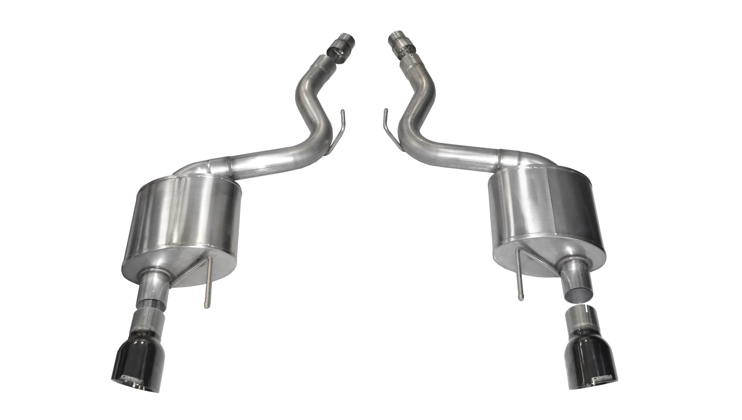 Corsa for 2015 Ford Mustang GT 5.0 3in Axle Back Exhaust, Black Dual 4.5in Tip