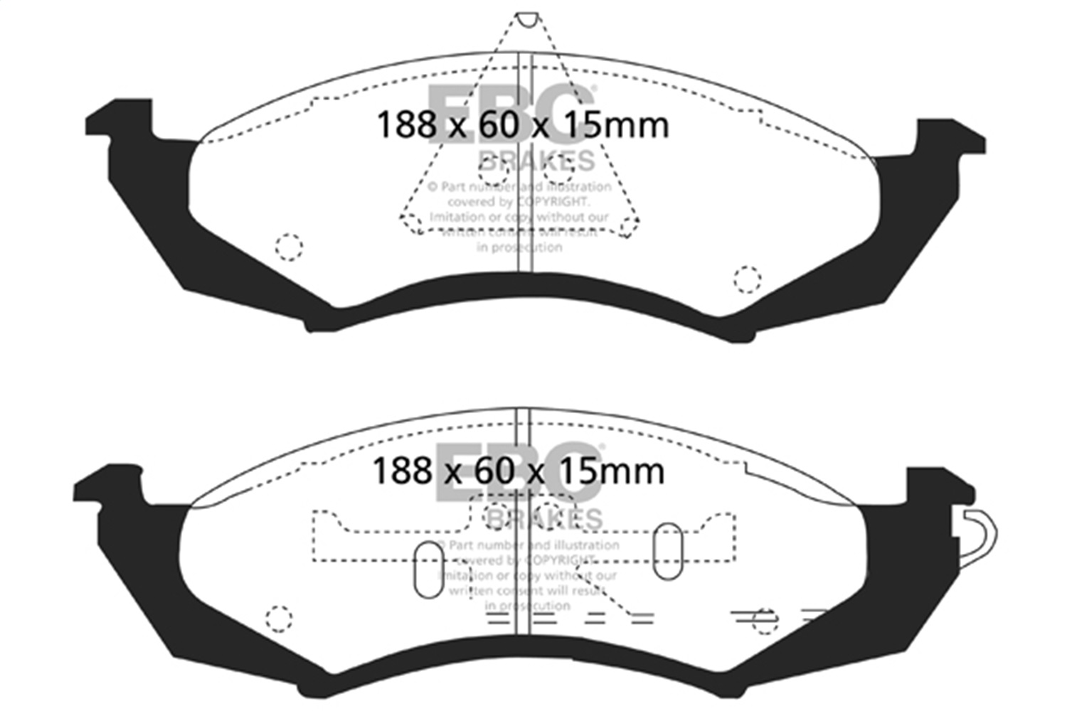 EBC Brakes DP31180C Redstuff Ceramic Low Dust Brake Pads Fits Cougar Thunderbird